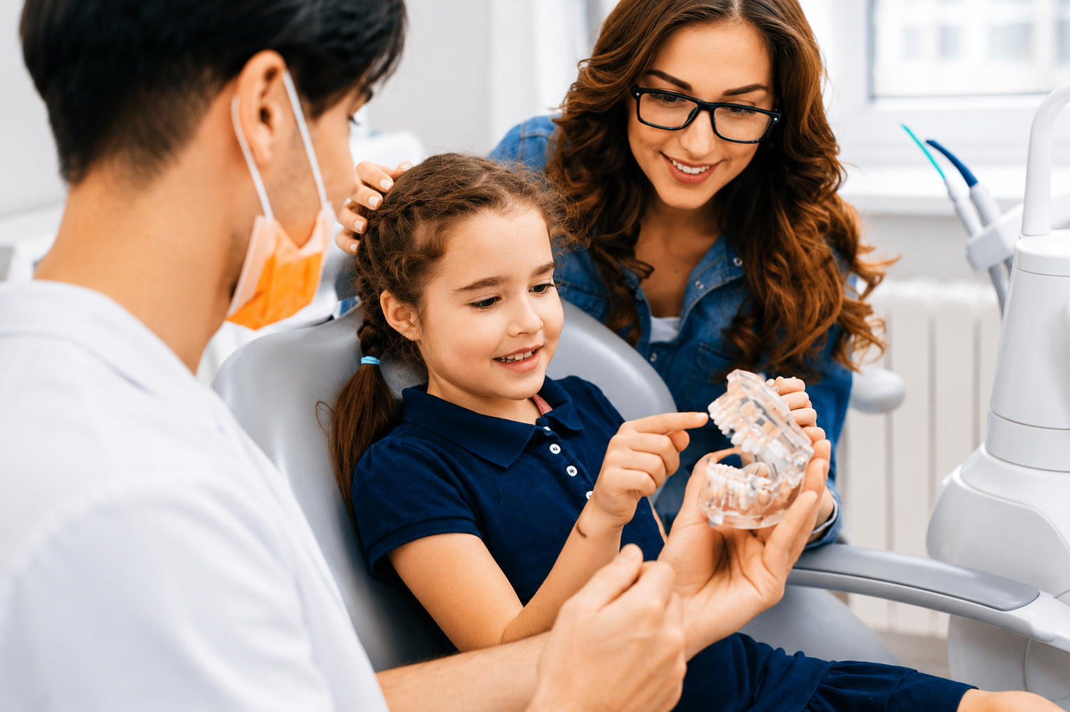 parent at clinic