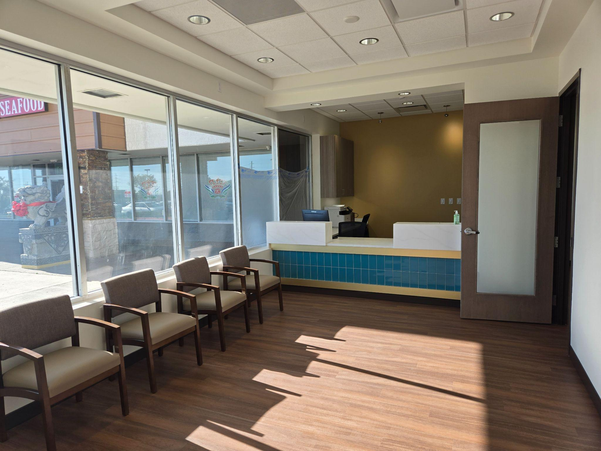Waiting area of our dental practice in Aurora, CO.