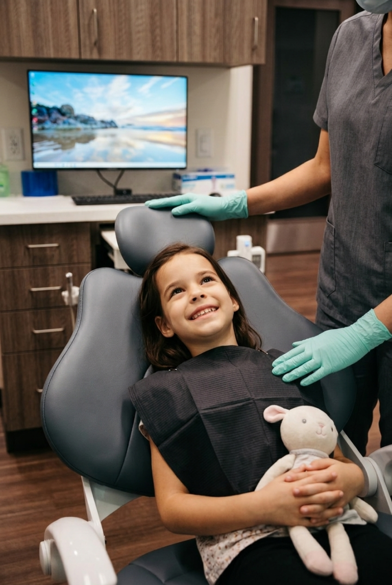 Pulpotomy treatment for a child’s tooth in Aurora, CO.